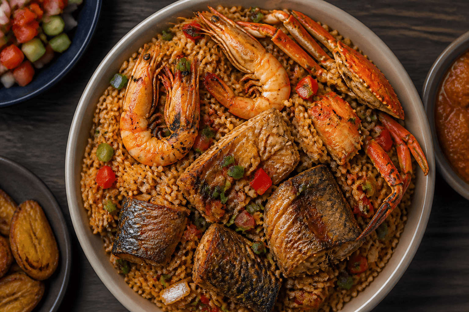 Mini me seafood with pepper rice