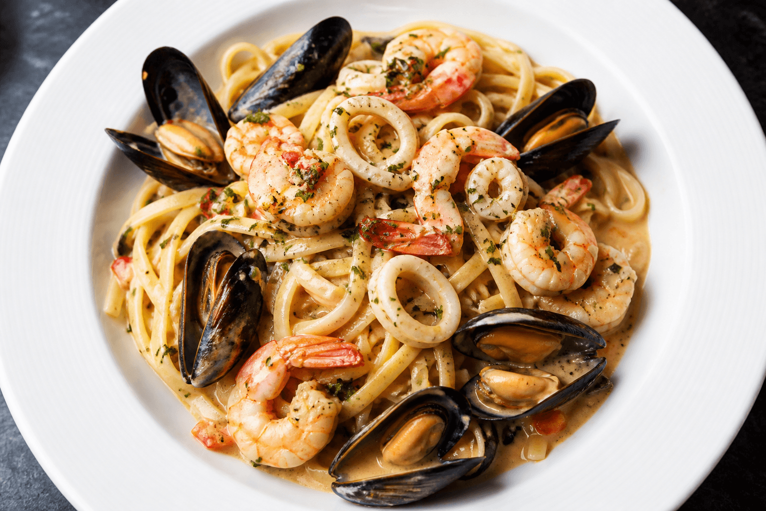 Seafood pasta