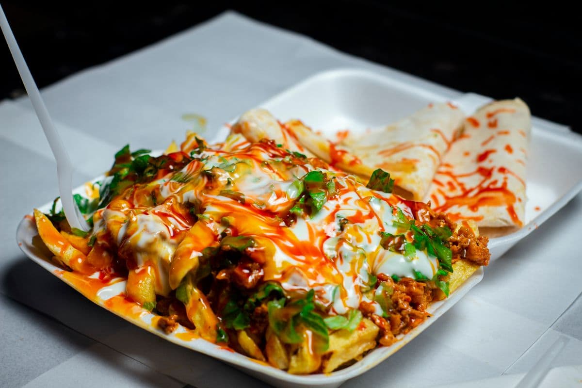 Sweet potato loaded fries