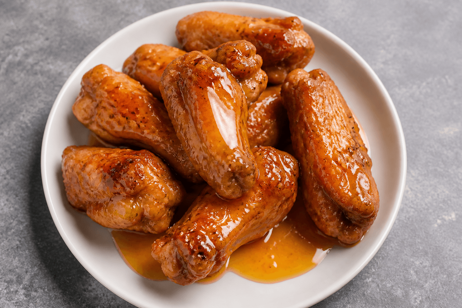 Hot wings dripped in honey sauce